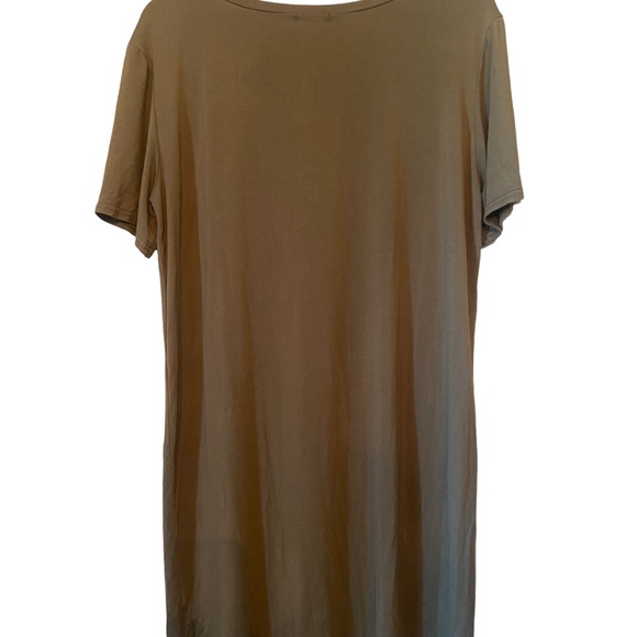Piko 1988 Olive Green Bamboo Blend Short Sleeve Dress - Picture 4 of 12